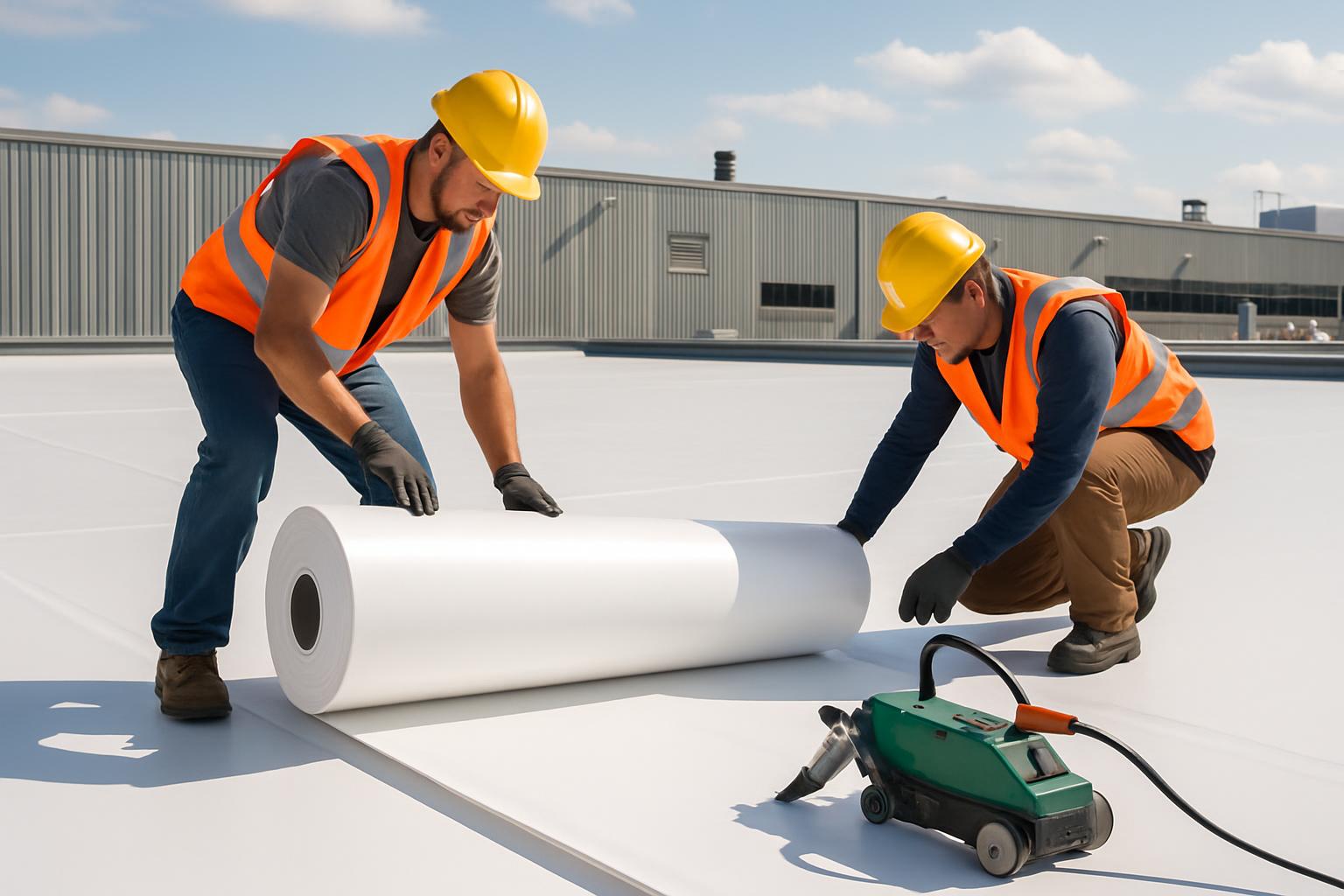 Commercial roof work